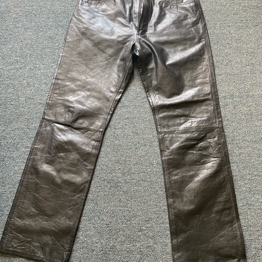 Men’s Gap boot fit leather pants